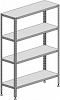 Стеллаж со сплошными полками Марихолодмаш С-5-0,4/0,95/2,0 (нержавейка) фото