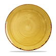 Тарелка мелкая круглая Churchill Stonecast Mustard Seed Yellow SMSSEV121 32,4см, без борта