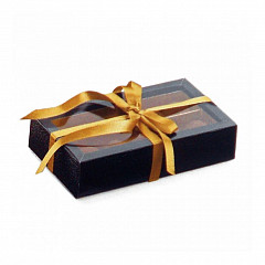 Коробка для шоколада Garcia de Pou с крышкой и разделителями, 14,5*7,5*3,5 см, черная, картон, 50 шт/уп в Санкт-Петербурге фото