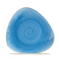 Тарелка мелкая треугольная Churchill Stonecast Cornflower Blue SCFSTR91 22,9см, без борта в Санкт-Петербурге фото