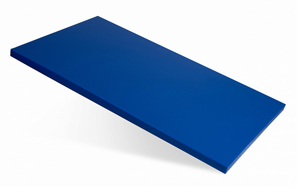 Доска разделочная Luxstahl 350х260х8 синяя пластик фото