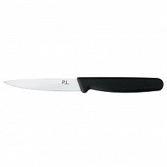 Нож для чистки овощей и фруктов P.L. Proff Cuisine PRO-Line 10 см, черная пластиковая ручка в Санкт-Петербурге, фото