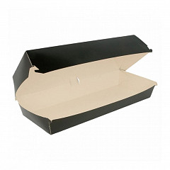Коробка для панини, хот-дога Garcia de Pou Black 26*12*7 см, 50 шт/уп, картон в Санкт-Петербурге, фото