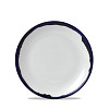 Тарелка мелкая Dudson Harvest Ink 16,5 см, белая с синим кантом HVINEVP61 фото