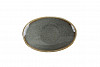Соусник овальный Porland 7х11 см фарфор цвет темно-серый Seasons (808110) фото