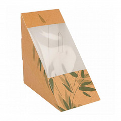 Коробка для сэндвича Garcia de Pou картонная с окном 12,4*12,4*5,5 см, 100 шт/уп в Санкт-Петербурге, фото