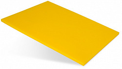 Доска разделочная Luxstahl 400х300х12 желтая пластик в Санкт-Петербурге, фото 1