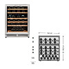 Винный шкаф двухзонный Climadiff CBU51D1X фото