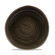 Тарелка мелкая Волна без борта Churchill Stonecast Patina Iron Black PAIBOG111