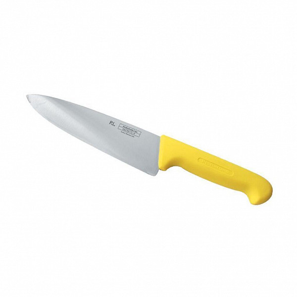 Шеф-нож P.L. Proff Cuisine PRO-Line 20 см, желтая пластиковая ручка фото