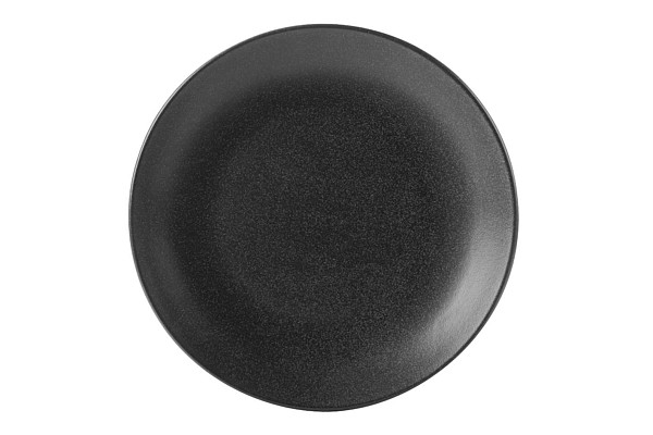 Тарелка безбортовая Porland 24 см фарфор цвет черный Seasons (187624) фото