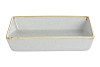 Блюдо прямоугольное Porland 13,7х8,5 см h 3 см фарфор цвет серый Seasons (358913) фото