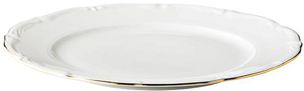 Тарелка мелкая с золотым декором Style Point Maria Theresa 22 см (QB60022) фото