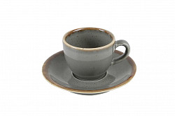 Блюдце для кофейной чашки Porland 12 см фарфор цвет темно-серый Seasons (122112) в Санкт-Петербурге, фото