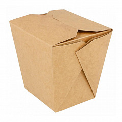 Коробка для лапши Garcia de Pou 780 мл, натуральный цвет, 7*8 см, СВЧ, 50 шт/уп, картон в Санкт-Петербурге, фото