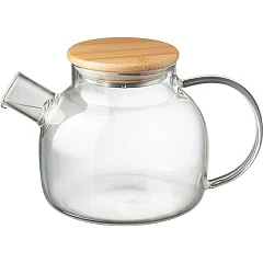 Чайник заварочный Prohotel термост.стекло,дерево 1л D=13,H=13,L=21см прозр.,св. дерево (03150841) в&nbsp;Санкт-Петербурге фото
