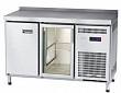 Холодильный стол Abat СХС-60-01 неохлаждаемая столешница с бортом (дверь-стекло, дверь)