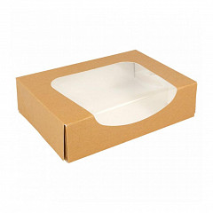 Коробка для суши/макарон Garcia de Pou с окном 17,5*12*4,5 см, натуральный, 50 шт/уп, бумага в Санкт-Петербурге, фото