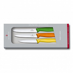 Набор ножей Victorinox с цветными ручками, 3 предмета (70001205) в Санкт-Петербурге, фото