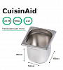 Гастроемкость CuisinAid 1/6 h=150 нерж, 176х162х150 CD-816-6 фото