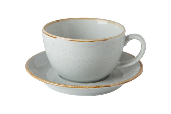 Чашка чайная Porland 340 мл фарфор цвет серый Seasons (322134) фото