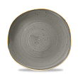 Тарелка мелкая Волна  Stonecast Peppercorn Grey SPGSOG101 26,4 см