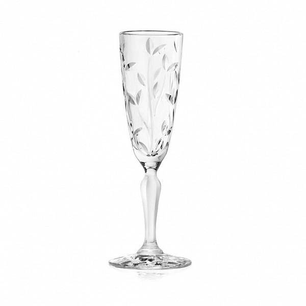 Бокал-флюте для шампанского RCR Cristalleria Italiana 160 мл хр. стекло Style Laurus фото