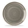 Тарелка мелкая круглая  Stonecast Peppercorn Grey SPGSEV111 28,8см, без борта