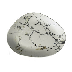 Тарелка асимметричная Kutahya Porselen Marble 30 см, мрамор NNGLX30DU893313 в Санкт-Петербурге, фото