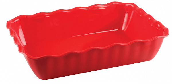 Салатник с волнистым краем Restola 260х175х80 мм красный [422108404] фото