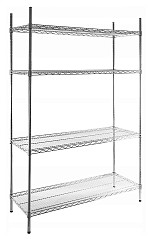 Стеллаж кухоннный VX-S Chrome Plating 355х610х1895 mm хром-никель в Санкт-Петербурге, фото
