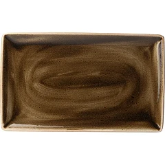 Блюдо прямоугольное Steelite Крафт Браун фарфор ,H=24,L=270,B=168мм коричнев. (03021114) в Санкт-Петербурге, фото 1