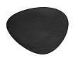 Салфетка подстановочная (плейсмат) Lacor 45x35 см, 100 % переработанная кожа, декор grainy black / зернистый черный