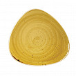 Тарелка мелкая треугольная Churchill Stonecast Mustard Seed Yellow SMSSTR121