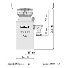Измельчитель пищевых отходов Bort TITAN 4000 Plus в Санкт-Петербурге, фото 9