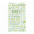 Пакет для гамбургера  Parole 14+7*22 см, зелёный, 500 шт/уп, жиростойкий пергамент