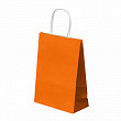 Пакет для покупок с ручками  20+10*29 см, апельсиновый, бумага