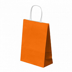 Пакет для покупок с ручками Garcia de Pou 20+10*29 см, апельсиновый, бумага в Санкт-Петербурге, фото