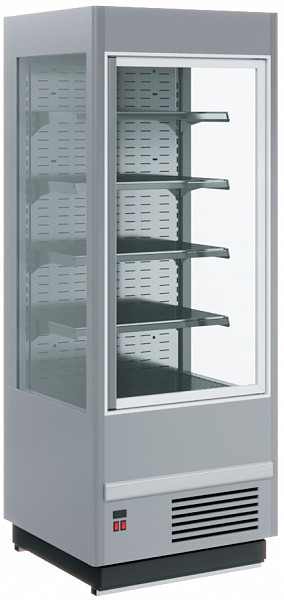 Холодильная горка Полюс FC20-08 VM 0,7-2 (Carboma Cube 1930/875 ВХСп-0,7 Inox) 0430 INOX фото