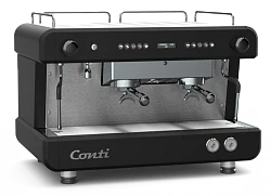 Рожковая кофемашина Conti CC-100 2 GR Standard с дисплеем черная в Санкт-Петербурге, фото