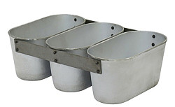 Форма хлебная Спика № 10х3, (215х315х105), овал,  3 секции, без ручек в Санкт-Петербурге, фото