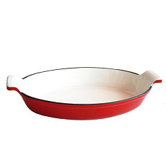 Сковорода для подачи P.L. Proff Cuisine 26,5*15,6 см овальная красная эмаль чугун (81240552) в Санкт-Петербурге фото