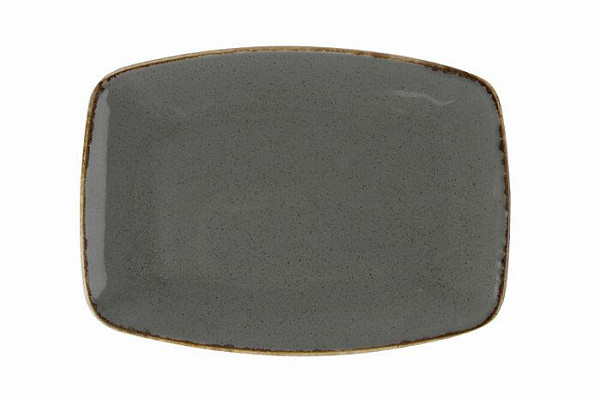 Тарелка плоская Porland 32 см фарфор цвет темно-серый Seasons (118432) фото