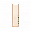 Пакет для хлеба с окном  Feel Green 14+4*60 см, крафт-бумага 36 г/см2, 250 шт/уп