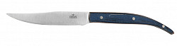 Нож для стейка Luxstahl 235 мм без зубцов синяя ручка в Санкт-Петербурге фото