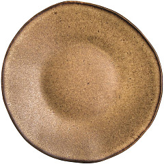 Тарелка мелкая безбортовая Style Point Stone 21 см, цвет коричневый, Q Authentic (QU63335) в Санкт-Петербурге, фото