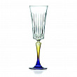 Бокал-флюте для шампанского RCR Cristalleria Italiana 210 мл хр. стекло цветной Style Gipsy