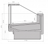 Витрина холодильная Brandford Aurora SQ 125 вентилируемая (выносной агрегат) фото