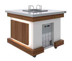 Салат-бар под диспенсеры тарелок Luxstahl СБД-1000 Premium в Санкт-Петербурге, фото 1