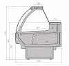 Витрина холодильная Brandford Aurora Slim 190 вентилируемая (выносной агрегат) фото